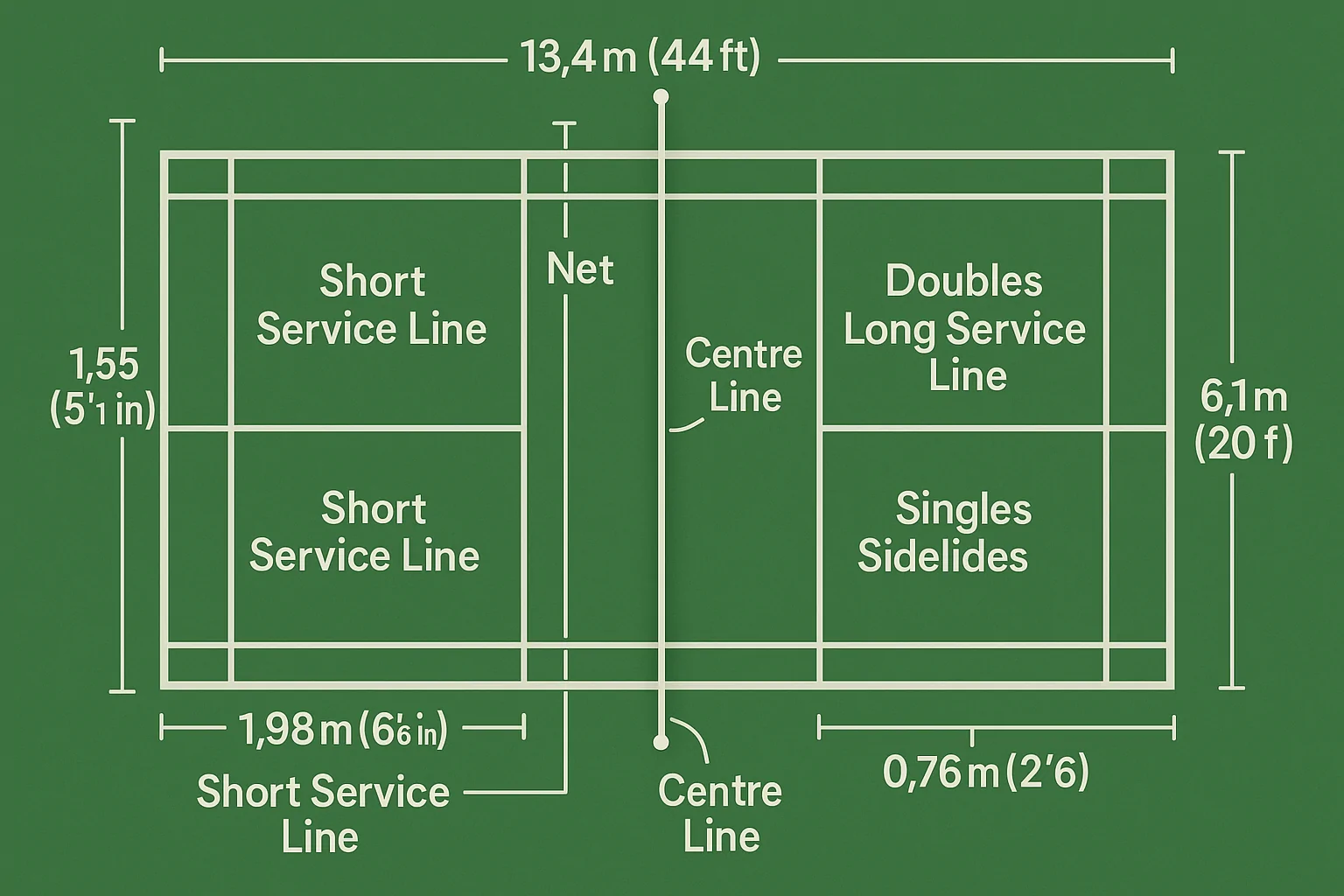 Badminton Court Parts Drawing Badminton Court Parts Drawing
